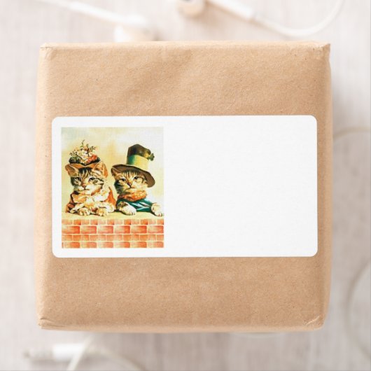  Victoriaans Katten die Verzendlabels plaatsen Etiket (Insitu)