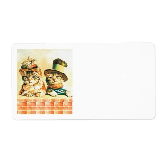  Victoriaans Katten die Verzendlabels plaatsen Etiket (Voorkant)