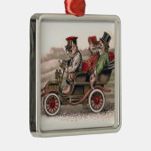 Victoriaans katten Hoofd stad - Antropomorfe kunst Metalen Ornament (Rechts)