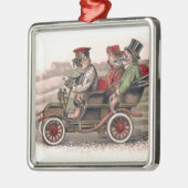 Victoriaans katten Hoofd stad - Antropomorfe kunst Metalen Ornament (Links)