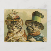 Victoriaans katten in Petten Bewaar de datum Aankondigingskaart (Voorkant)