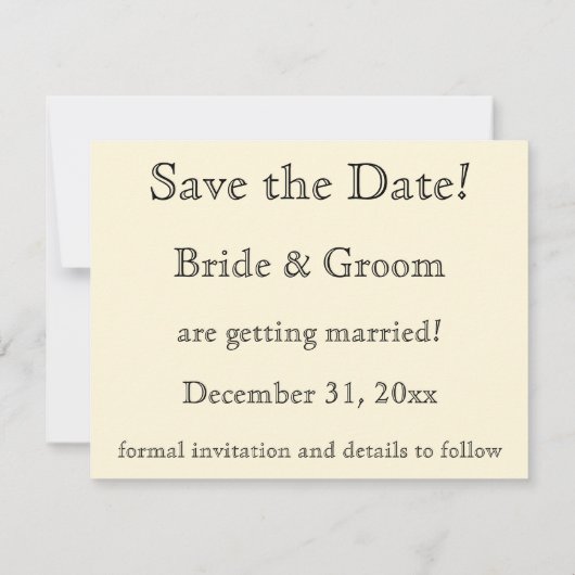 Victoriaans katten in Petten Bewaar de datum Save The Date (Achterkant)