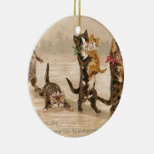  Victoriaans katten Kittens Valentijnsdag Keramisch Ornament (Rechts)