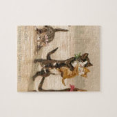 Victoriaans katten Kittens Valentijnsdag Legpuzzel (Horizontaal)