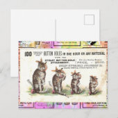 Victoriaans katten met tandpijn Briefkaart (Voorkant / Achterkant)