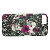 Victoriaans keelschedel met roze accenten Case-Mate iPhone case (Achterkant (Horizontaal))