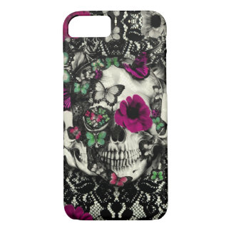 Victoriaans keelschedel met roze accenten Case-Mate iPhone case