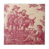  Victoriaans keramisch keramisch tapijtschelp Tegeltje (Voorkant)