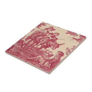  Victoriaans keramisch keramisch tapijtschelp Tegeltje