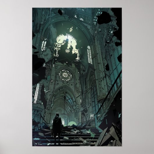  Victoriaans Kerk Poster Print (Voorkant)