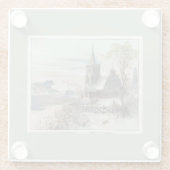 Victoriaans kerkerkerkerkerkerkerkerst glazen onderzetter (Achterkant)