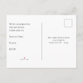 Victoriaans Kerst Afbeelding Uitnodiging Briefkaar (Achterkant)