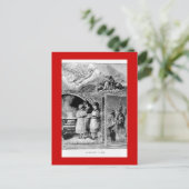 Victoriaans kerst Bijbelse scene Feestdagenkaart (Staand voorkant)