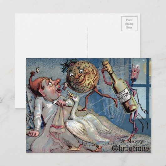  Victoriaans kerst Briefkaart (Voorkant / Achterkant)