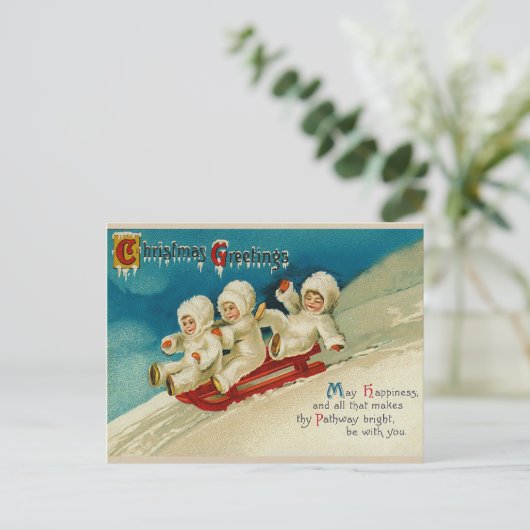 Victoriaans kerst Briefkaarten (Staand voorkant)