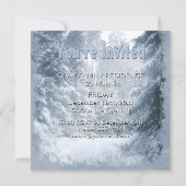 Victoriaans Kerst Caroling Party Blauwe Sneeuw Kaart (Achterkant)