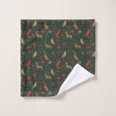 Victoriaans Kerst Dier & Botanisch  Bad Handdoek (Wasdoekje)