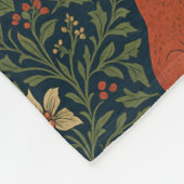 Victoriaans Kerst Dier & Botanisch Fleece Deken (Hoek)