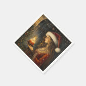 Victoriaans kerst elegantie cocktail servetten (Hoek)