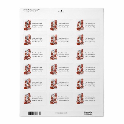  Victoriaans kerst Etiket (Full Sheet)