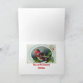 Victoriaans kerst feestdagen kaart (Binnen)