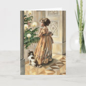 Victoriaans kerst feestdagen kaart (Voorkant)