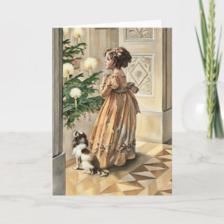 Victoriaans kerst feestdagen kaart