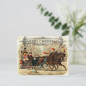  Victoriaans kerst Feestdagenkaart (Staand voorkant)