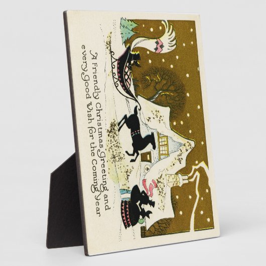 Victoriaans kerst fotoplaat (Zijkant)