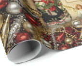 Victoriaans Kerst Heirloom Vakantie Cadeaupapier (Rol Hoek)