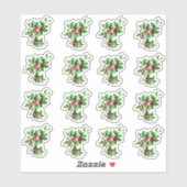 Victoriaans Kerst Holly Envelope Seal Sticker (Vel)