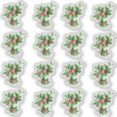  Victoriaans Kerst Holly Envelope Seal Sticker (Voorkant)