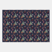 Victoriaans kerst inpakpapier vel (Voorkant)