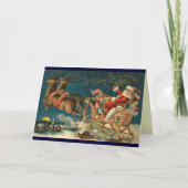 Victoriaans kerst Kaart - Santa (Voorkant)
