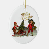 Victoriaans kerst keramisch ornament (Rechts)