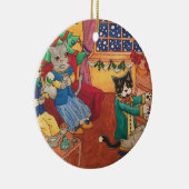 Victoriaans kerst keramisch ornament (Rechts)