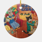 Victoriaans kerst keramisch ornament (Achterkant)