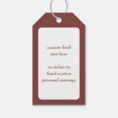 Victoriaans kerst, kerstbekentenissen voor kindere cadeaulabel (Achterkant)