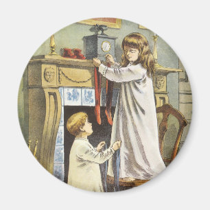 Victoriaans kerst, kerstbekentenissen voor kindere magneet