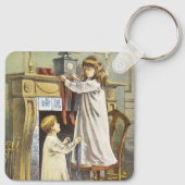 Victoriaans kerst, kerstbekentenissen voor kindere sleutelhanger (Achterkant)