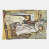 Victoriaans kerst, kerstbekentenissen voor kindere theedoek (Horizontaal)