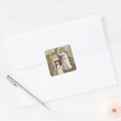 Victoriaans kerst, kerstbekentenissen voor kindere vierkante sticker (Envelop)