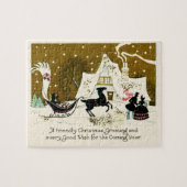 Victoriaans kerst legpuzzel (Horizontaal)