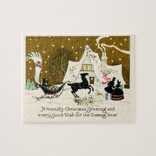 Victoriaans kerst legpuzzel