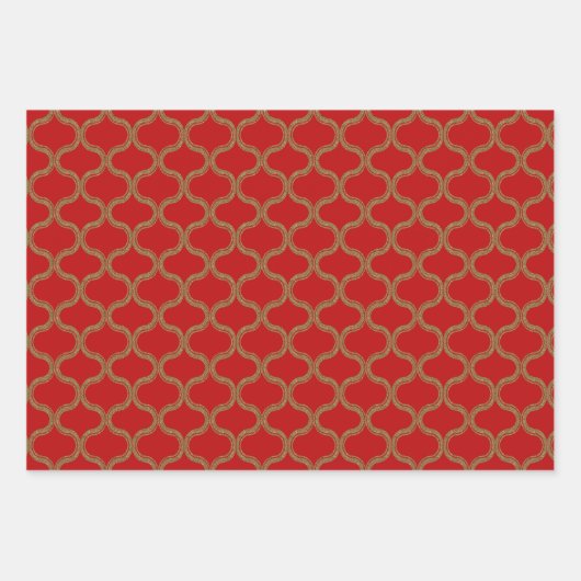  Victoriaans Kerst Lijst Collage Wrapping Inpakpapier Vel (Voorkant 2)