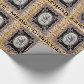 Victoriaans kerst met hartstilstand cadeaupapier (Hoek)