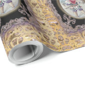 Victoriaans kerst met hartstilstand cadeaupapier (Rol Hoek)