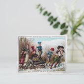  Victoriaans kerst met yule in yule Briefkaart (Staand voorkant)