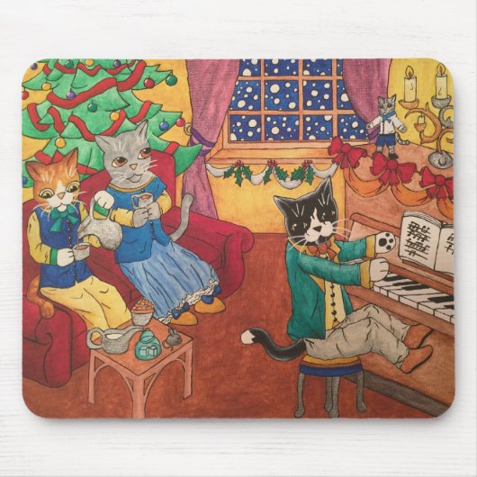 Victoriaans kerst muismat (Voorkant)