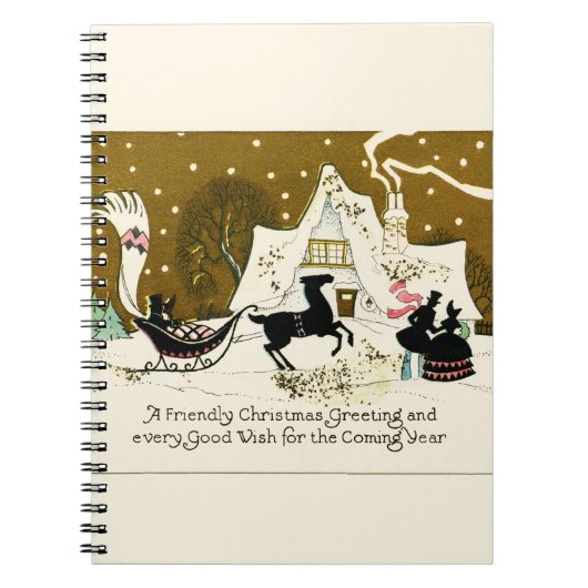 Victoriaans kerst notitieboek (Voorkant)